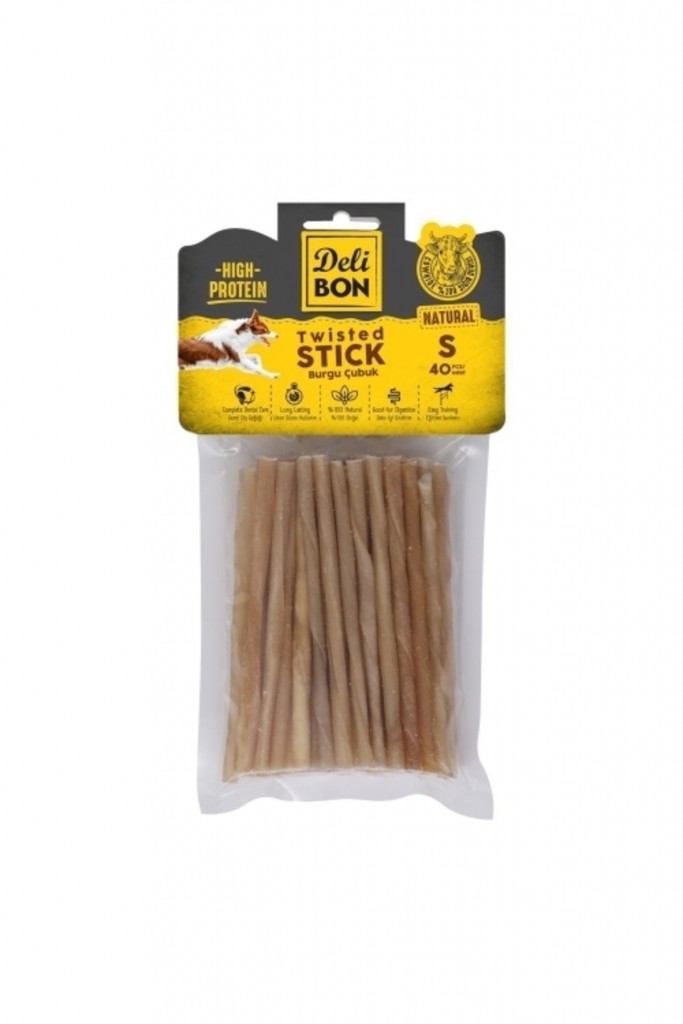 Deli Bon Deri Burgu Çubuk Ince Boy 40lı Paket Naturel Deli Bon Deri Burgu Çubuk Ince Boy 40lı Paket Naturel