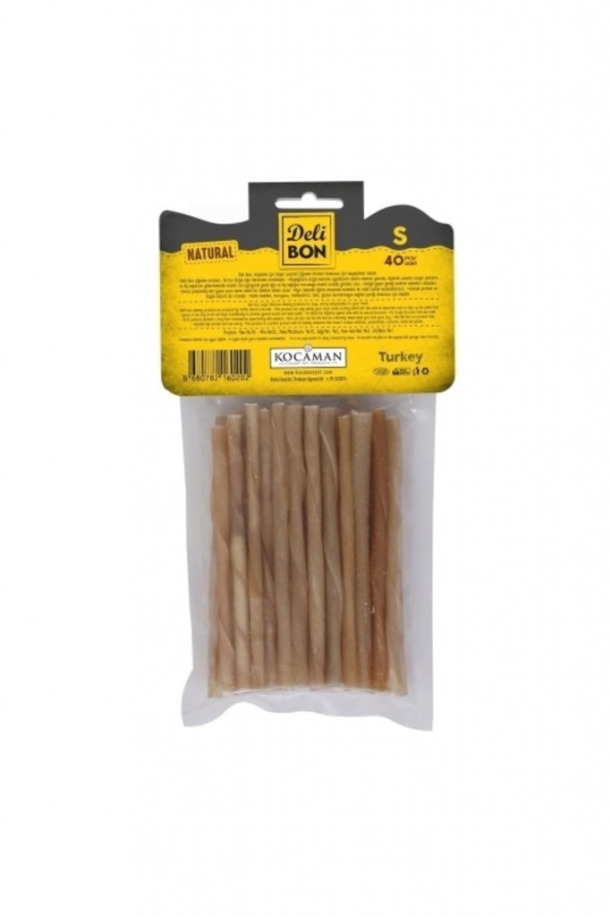 Deli Bon Deri Burgu Çubuk Ince Boy 40lı Paket Naturel Deli Bon Deri Burgu Çubuk Ince Boy 40lı Paket Naturel