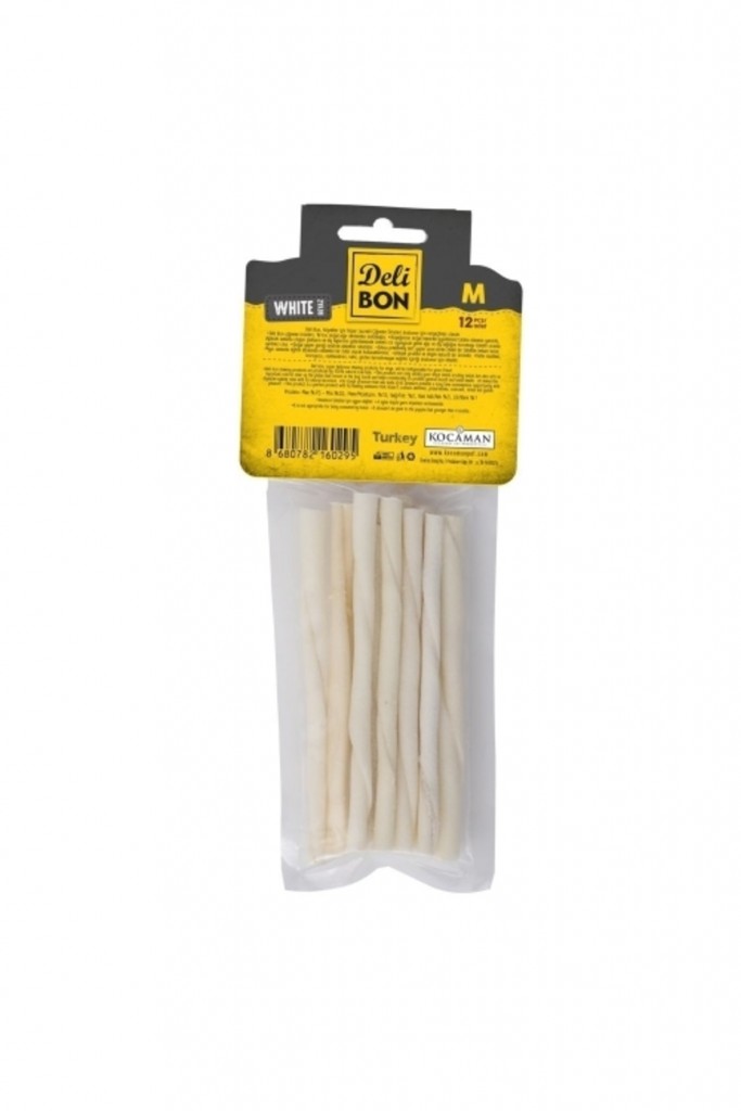 Deli Bon Deri Burgu Çubuk Orta Boy 12li Paket Beyaz Deli Bon Deri Burgu Çubuk Orta Boy 12li Paket Beyaz