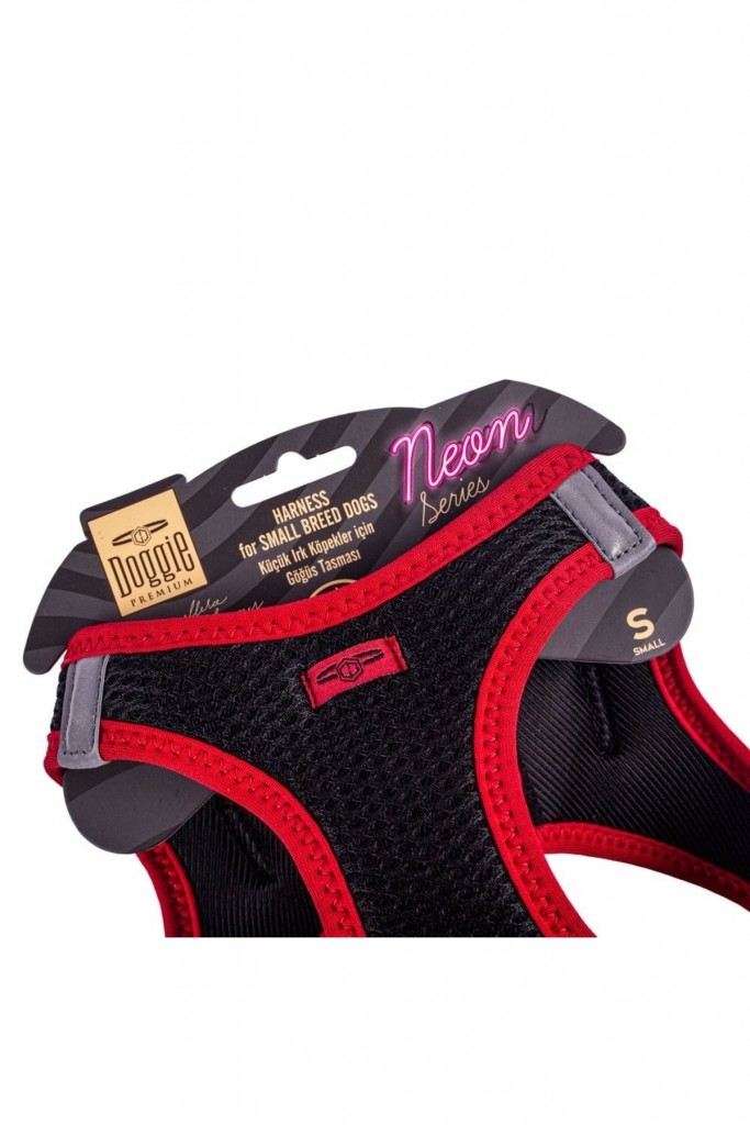 Havalı Dokuma Neon Serisi Küçük Irk Göğüs Tasması Kırmızı S-32-38cm Havalı Dokuma Neon Serisi Küçük Irk Göğüs Tasması Kırmızı S-32-38cm