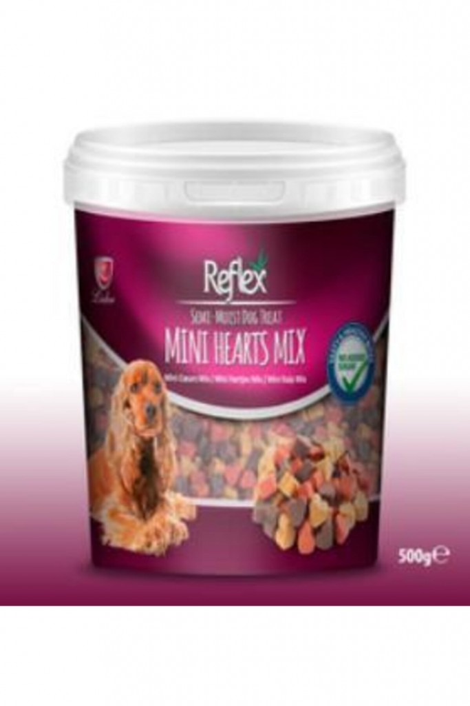 Karışık Renkli Mini Kalpli Yarı Yumuşak Köpek Ödül Maması 500 gr Karışık Renkli Mini Kalpli Yarı Yumuşak Köpek Ödül Maması 500 gr